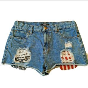 Forever 21 Daisy Duke Jean Shorts 30 10 patriotic